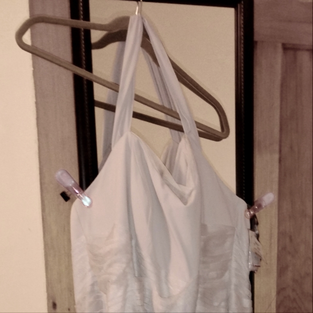 Davids Bridal BRIDESMAID Sterling Silver Halter Dress